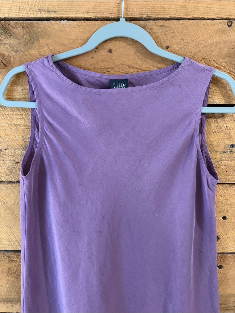 Eileen Fisher Lavender Crewneck Maxi Dress